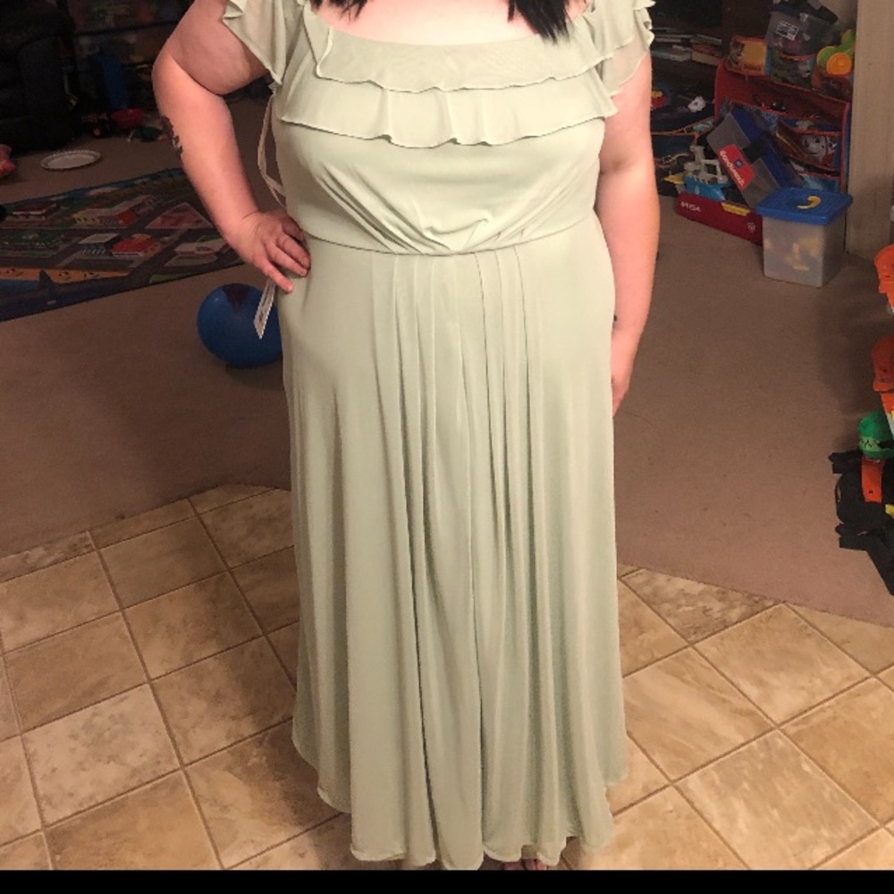 Dusty Sage “Mia” Azazie dress